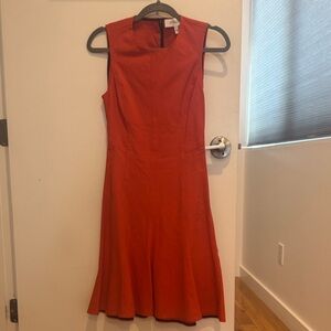 Derek Lam Sleeveless Orange Midi Dress
